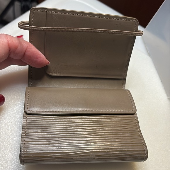 Louis Vuitton  wallet  compact ladies 2002 Porte  Elastique Wallet Taupe leather - Picture 7 of 10